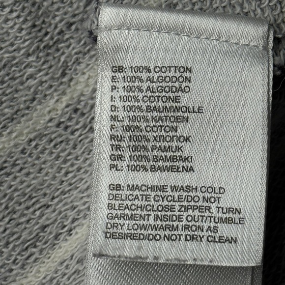 The North Face Cardigan Womens Large Blue Striped Shawl Collar Toggle Pockets - Picture 8 of 9